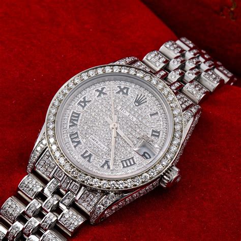 rolex diamond silver|diamond Rolex watches for sale.